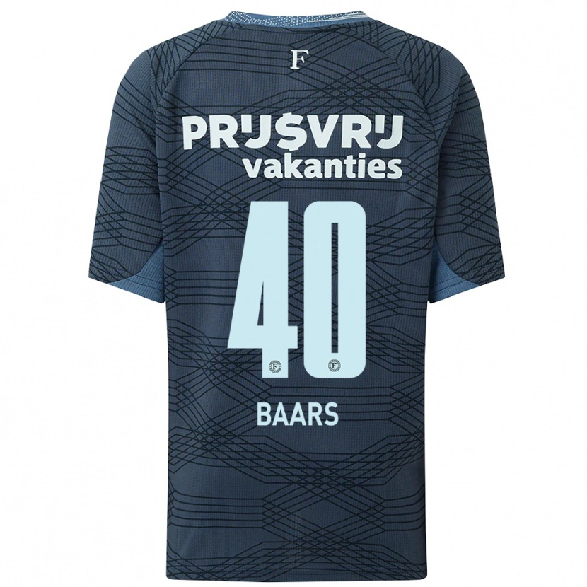 Danxen Herren Guus Baars #40 Schwarz Grau Auswärtstrikot Trikot 2025/26 T-Shirt