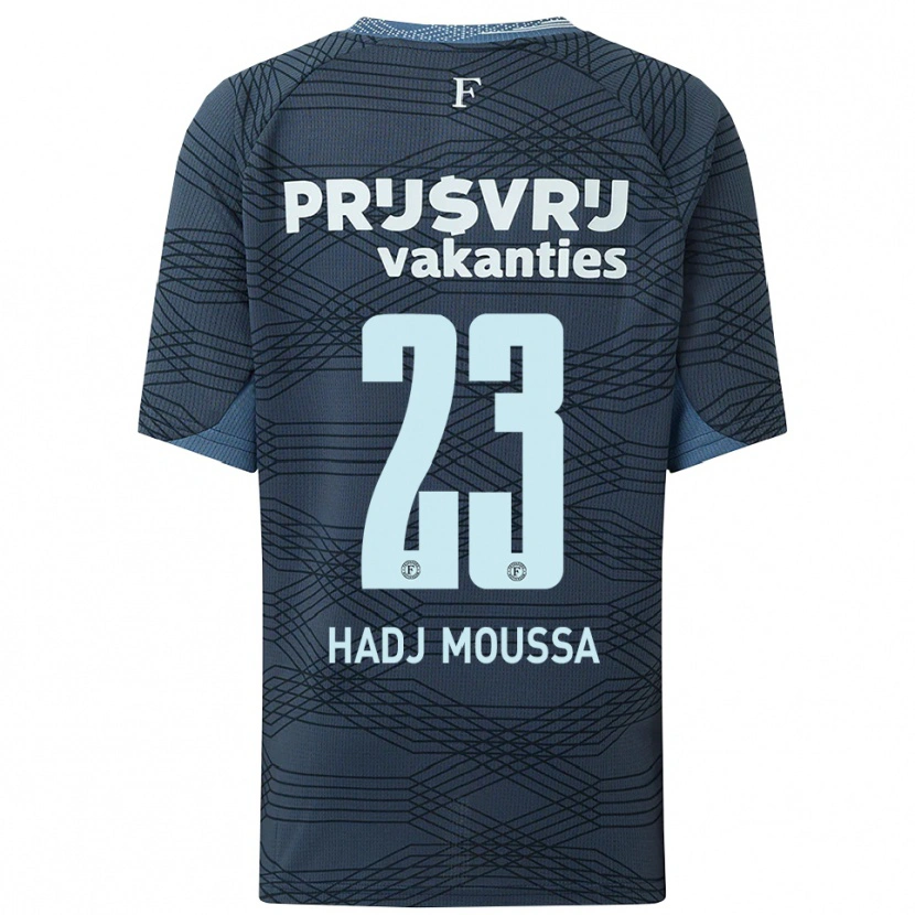 Danxen Herren Anis Hadj Moussa #23 Schwarz Grau Auswärtstrikot Trikot 2025/26 T-Shirt