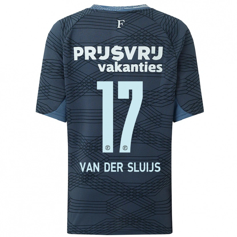 Danxen Herren Noëlle Van Der Sluijs #17 Schwarz Grau Auswärtstrikot Trikot 2025/26 T-Shirt