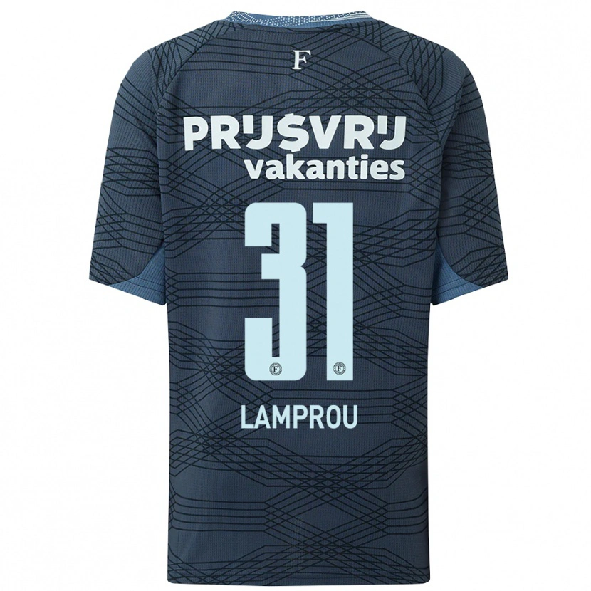 Danxen Herren Kostas Lamprou #31 Schwarz Grau Auswärtstrikot Trikot 2025/26 T-Shirt