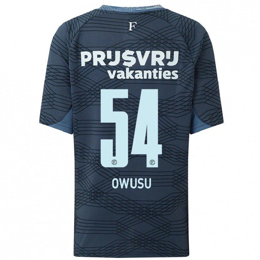 Danxen Herren Denzel Owusu #54 Schwarz Grau Auswärtstrikot Trikot 2025/26 T-Shirt