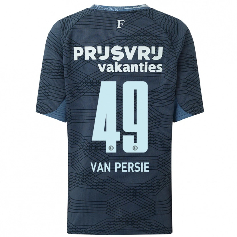 Danxen Herren Shaqueel Van Persie #49 Schwarz Grau Auswärtstrikot Trikot 2025/26 T-Shirt