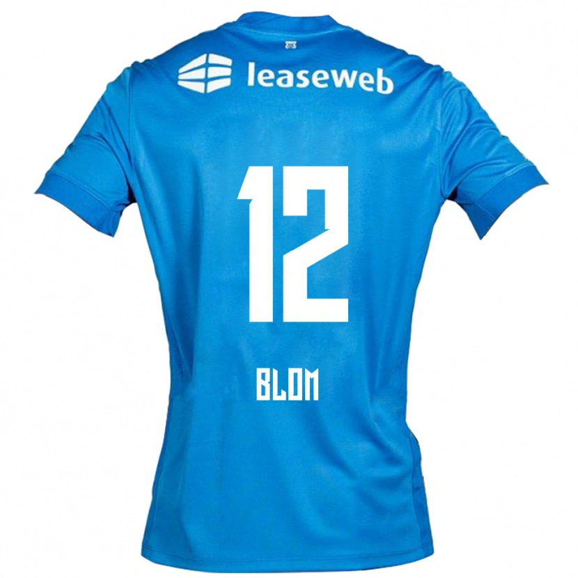 Danxen Herren Robin Blom #12 Blau Weiß Auswärtstrikot Trikot 2025/26 T-Shirt