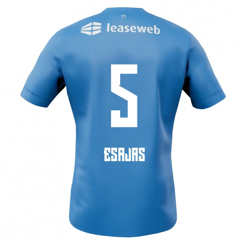 Danxen Herren Jeremiah Esajas #5 Blau Weiß Auswärtstrikot Trikot 2025/26 T-Shirt