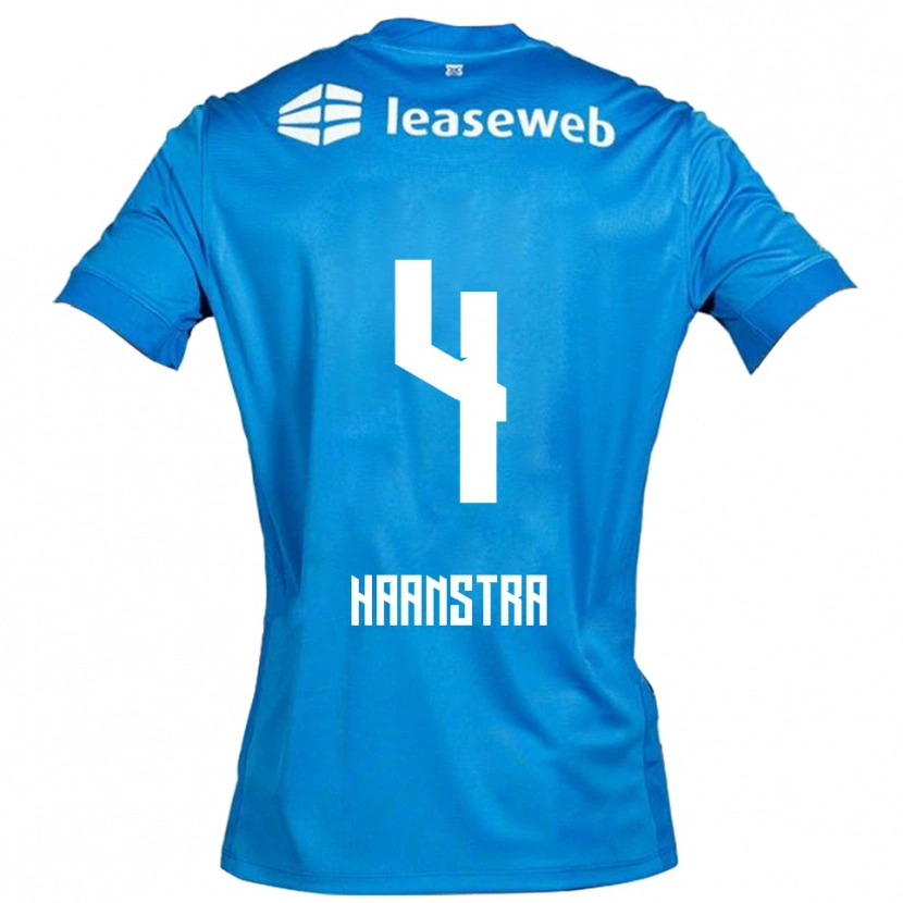 Danxen Herren Jeen Haanstra #4 Blau Weiß Auswärtstrikot Trikot 2025/26 T-Shirt