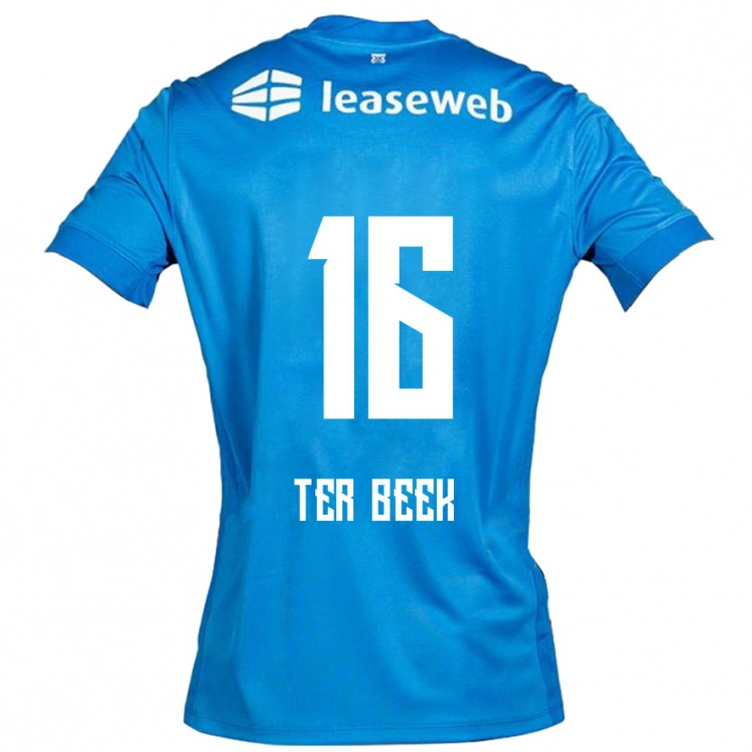 Danxen Herren Kai Ter Beek #16 Blau Weiß Auswärtstrikot Trikot 2025/26 T-Shirt