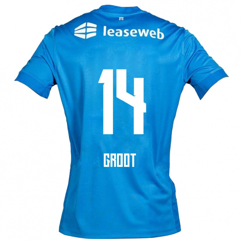 Danxen Herren Gijs Groot #14 Blau Weiß Auswärtstrikot Trikot 2025/26 T-Shirt