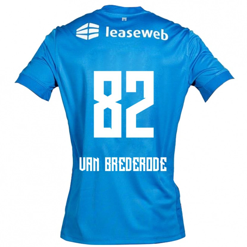 Danxen Herren Myron Van Brederode #82 Blau Weiß Auswärtstrikot Trikot 2025/26 T-Shirt
