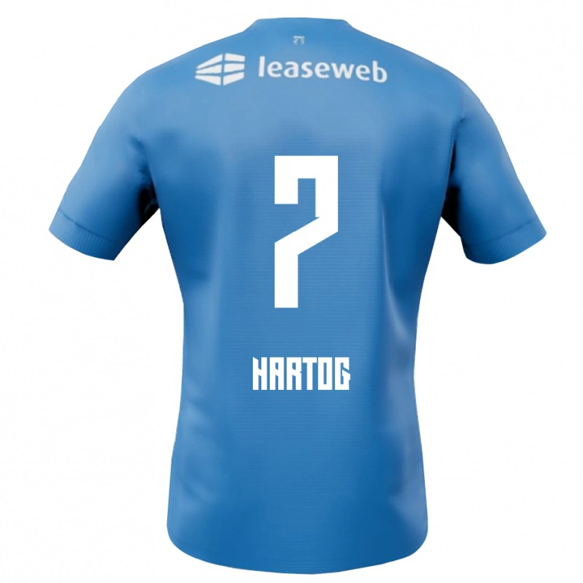 Danxen Herren Jasper Hartog #7 Blau Weiß Auswärtstrikot Trikot 2025/26 T-Shirt