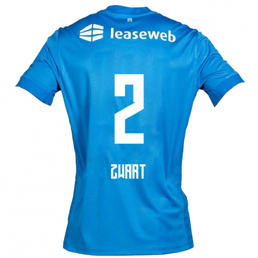 Danxen Herren Jesper Zwart #2 Blau Weiß Auswärtstrikot Trikot 2025/26 T-Shirt