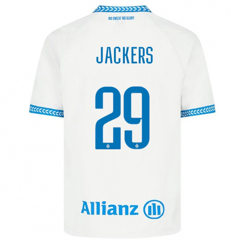 Danxen Herren Nordin Jackers #29 Blau Weiß Auswärtstrikot Trikot 2025/26 T-Shirt