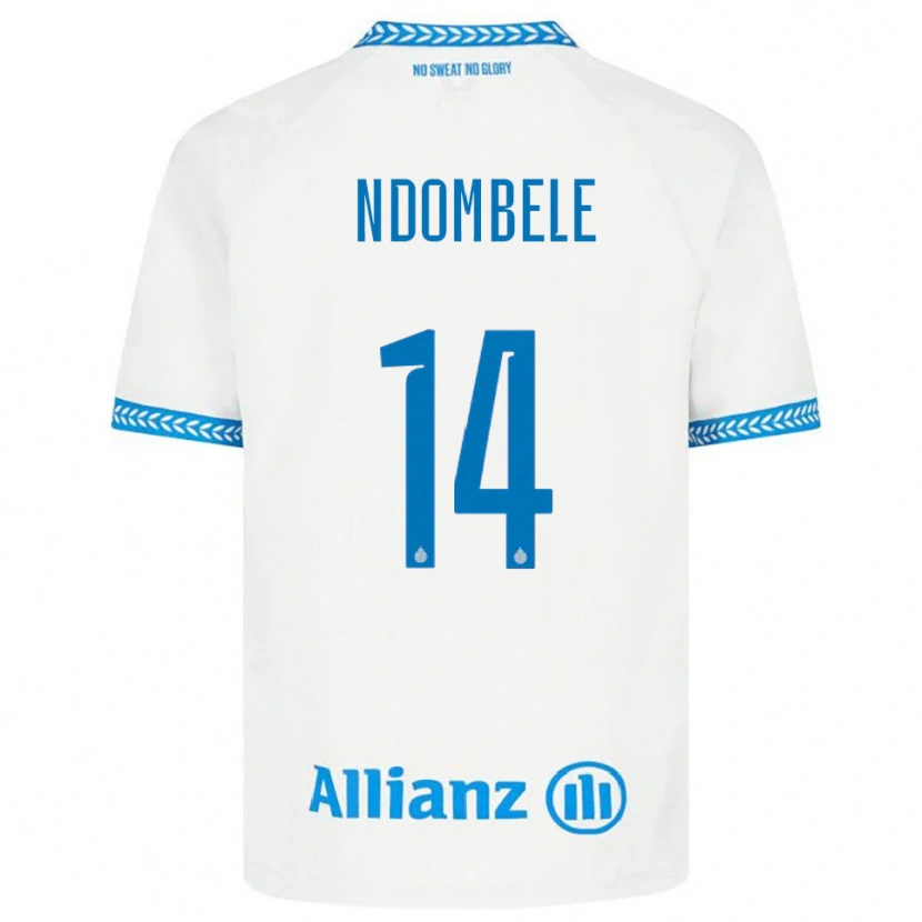 Danxen Herren Don Ndombele #14 Blau Weiß Auswärtstrikot Trikot 2025/26 T-Shirt