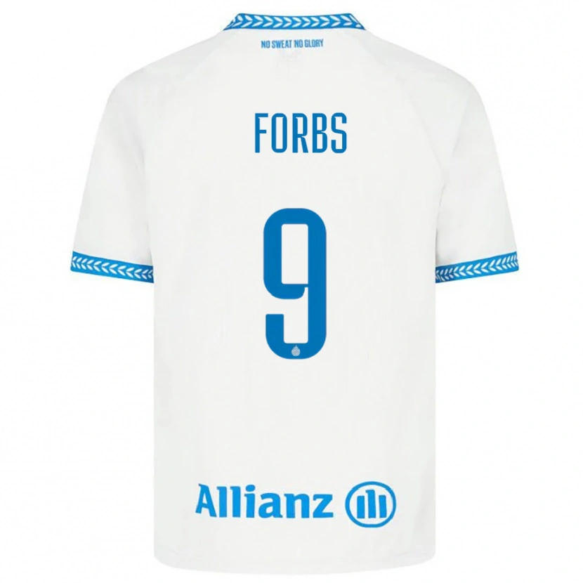 Danxen Herren Carlos Forbs #9 Blau Weiß Auswärtstrikot Trikot 2025/26 T-Shirt