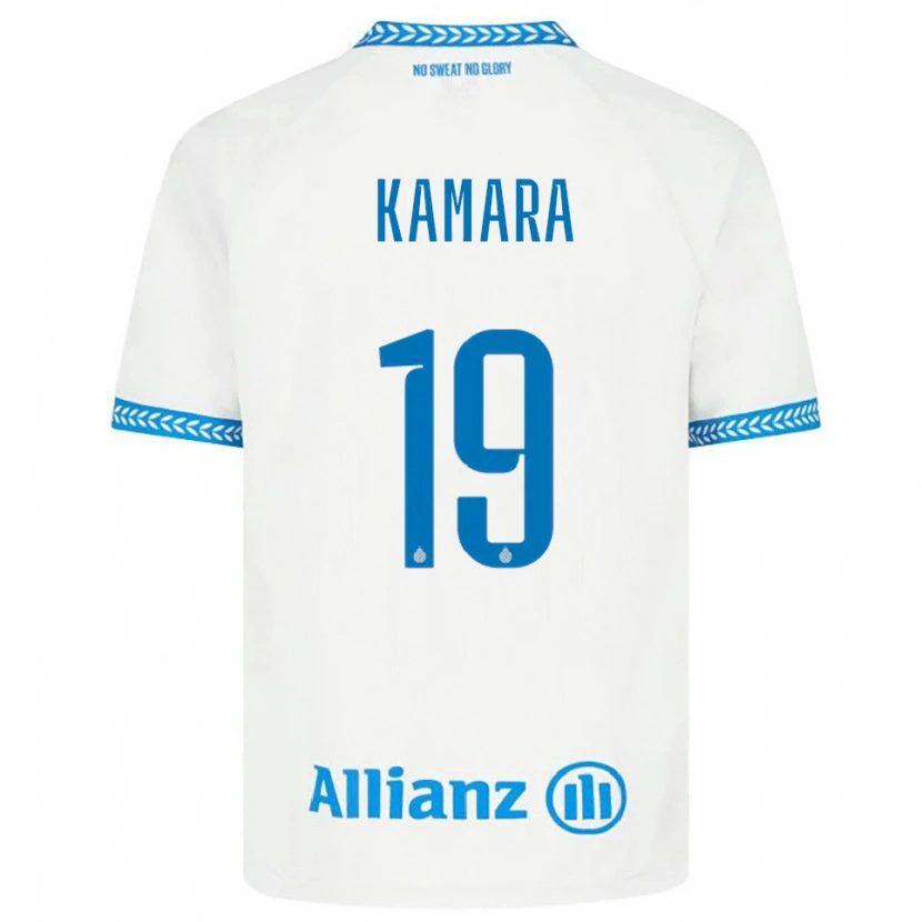 Danxen Herren Al-Hassan Kamara #19 Blau Weiß Auswärtstrikot Trikot 2025/26 T-Shirt