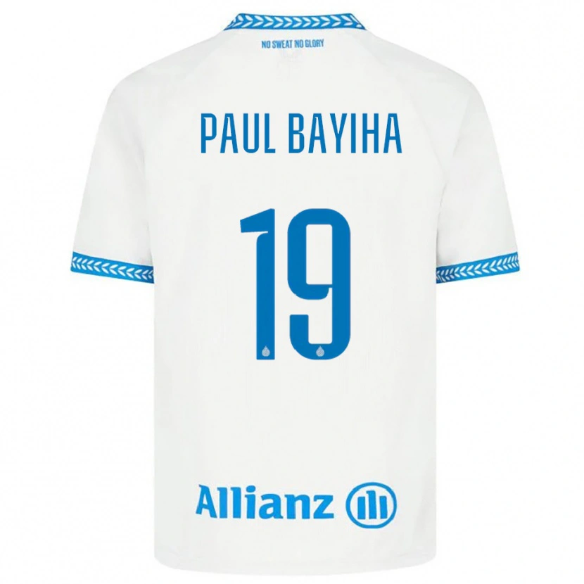 Danxen Herren Jean-Paul Bayiha #19 Blau Weiß Auswärtstrikot Trikot 2025/26 T-Shirt