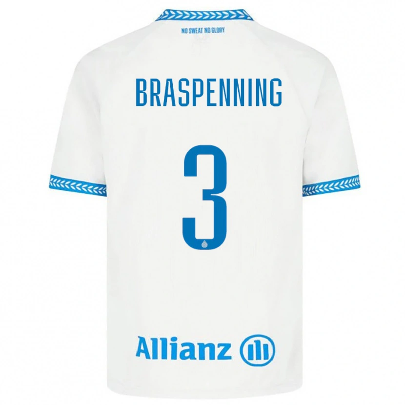 Danxen Herren Daan Braspenning #3 Blau Weiß Auswärtstrikot Trikot 2025/26 T-Shirt