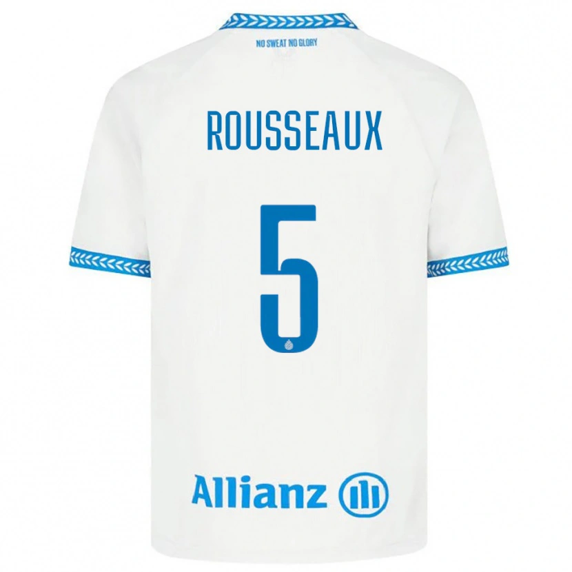 Danxen Herren Luca Rousseaux #5 Blau Weiß Auswärtstrikot Trikot 2025/26 T-Shirt