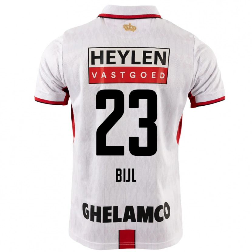 Danxen Herren Glenn Bijl #23 Weiß Rot Auswärtstrikot Trikot 2025/26 T-Shirt