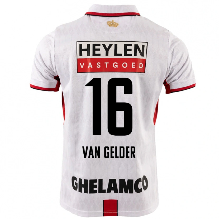 Danxen Herren Louie Van Gelder #16 Weiß Rot Auswärtstrikot Trikot 2025/26 T-Shirt
