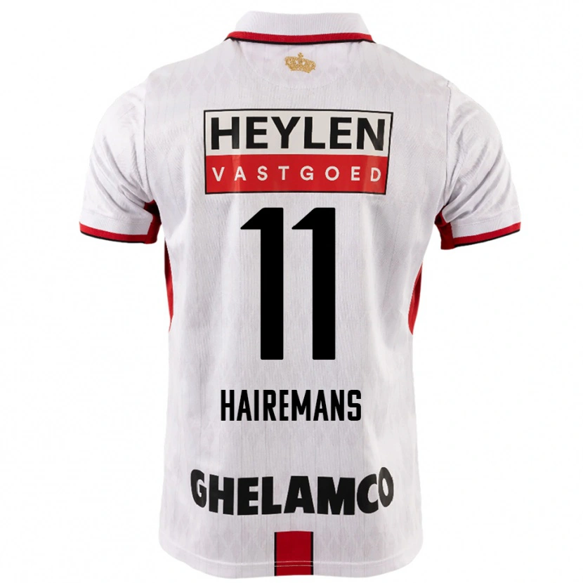 Danxen Herren Geoffry Hairemans #11 Weiß Rot Auswärtstrikot Trikot 2025/26 T-Shirt