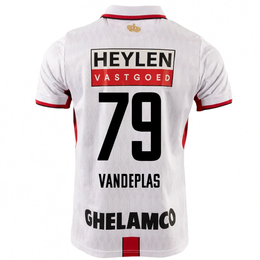 Danxen Herren Gerard Vandeplas #79 Weiß Rot Auswärtstrikot Trikot 2025/26 T-Shirt