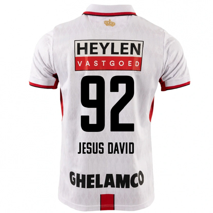Danxen Herren Gabriel Jesus David #92 Weiß Rot Auswärtstrikot Trikot 2025/26 T-Shirt