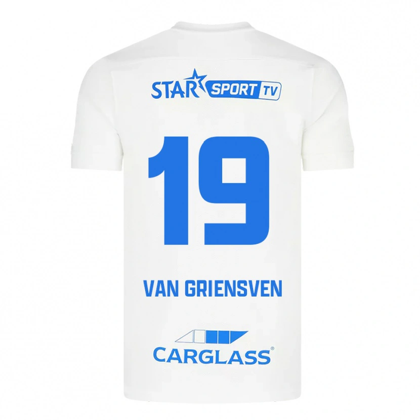 Danxen Herren Evy Van Griensven #19 Weiß Blau Auswärtstrikot Trikot 2025/26 T-Shirt