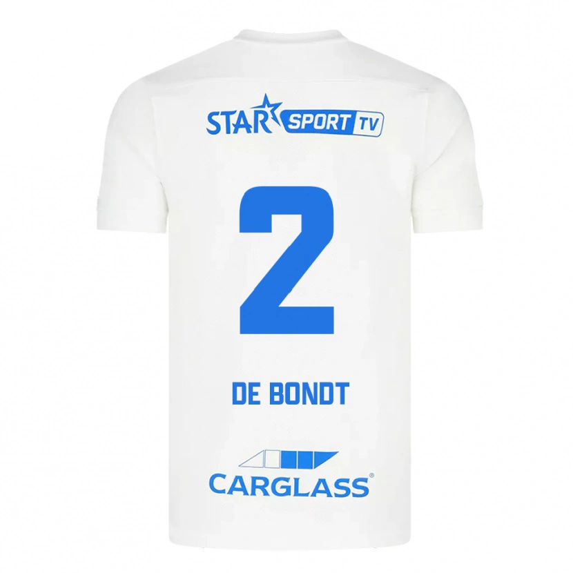 Danxen Herren Marith De Bondt #2 Weiß Blau Auswärtstrikot Trikot 2025/26 T-Shirt