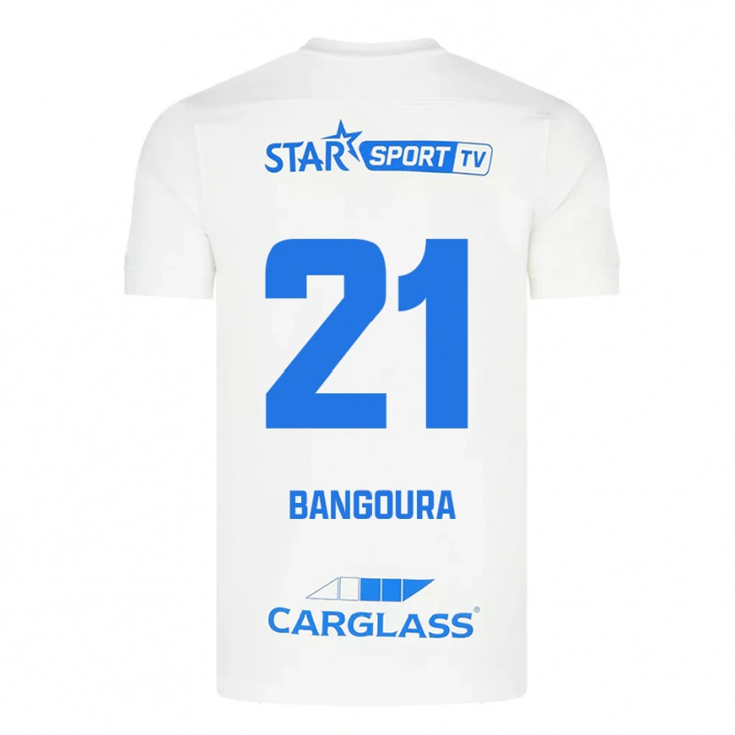 Danxen Herren Ibrahima Sory Bangoura #21 Weiß Blau Auswärtstrikot Trikot 2025/26 T-Shirt