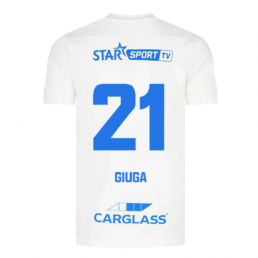 Danxen Herren Anissa Giuga #21 Weiß Blau Auswärtstrikot Trikot 2025/26 T-Shirt