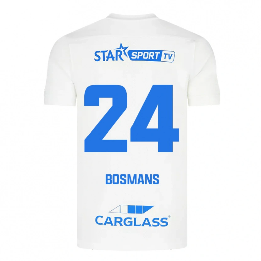 Danxen Herren Pia Bosmans #24 Weiß Blau Auswärtstrikot Trikot 2025/26 T-Shirt