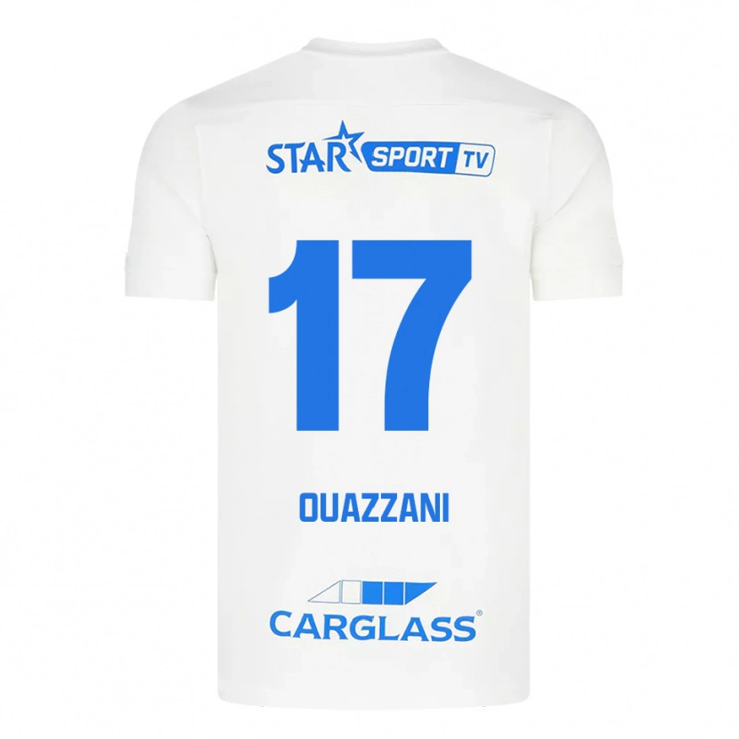 Danxen Herren Fady Ouazzani #17 Weiß Blau Auswärtstrikot Trikot 2025/26 T-Shirt