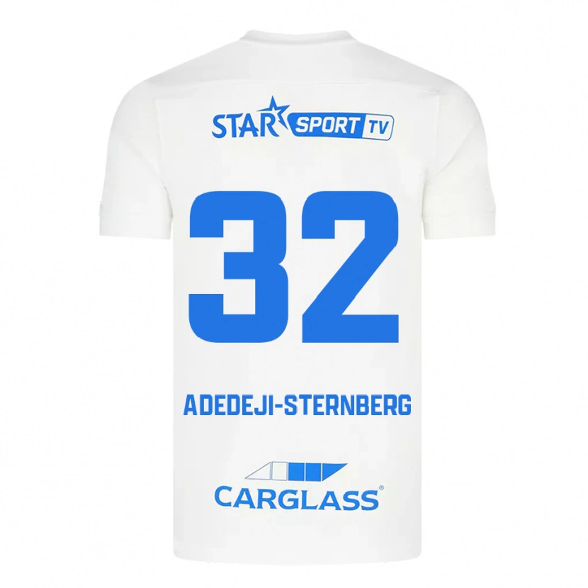 Danxen Herren Noah Adedeji-Sternberg #32 Weiß Blau Auswärtstrikot Trikot 2025/26 T-Shirt