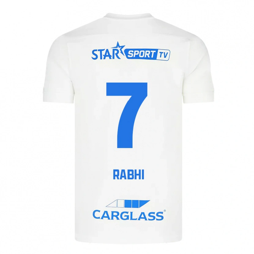 Danxen Herren Ayman Rabhi #7 Weiß Blau Auswärtstrikot Trikot 2025/26 T-Shirt