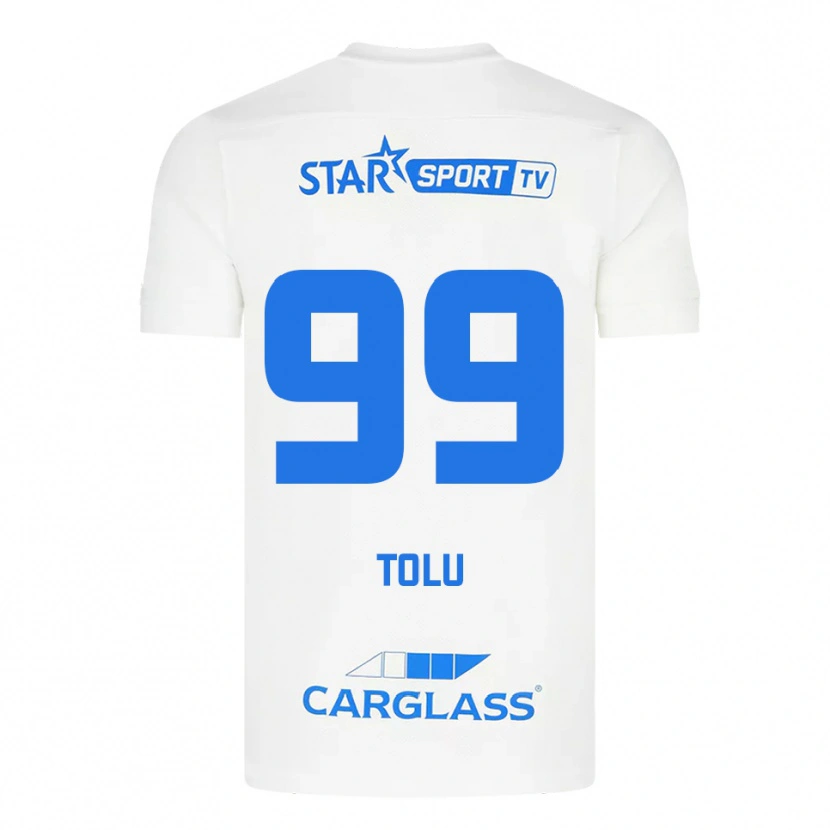 Danxen Herren Tolu Arokodare #99 Weiß Blau Auswärtstrikot Trikot 2025/26 T-Shirt