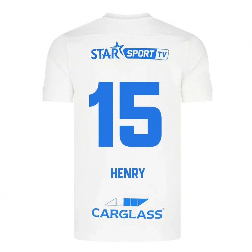 Danxen Herren Zion Henry #15 Weiß Blau Auswärtstrikot Trikot 2025/26 T-Shirt
