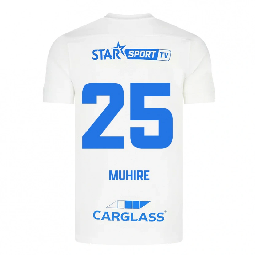 Danxen Herren Ian-Confiance Muhire #25 Weiß Blau Auswärtstrikot Trikot 2025/26 T-Shirt