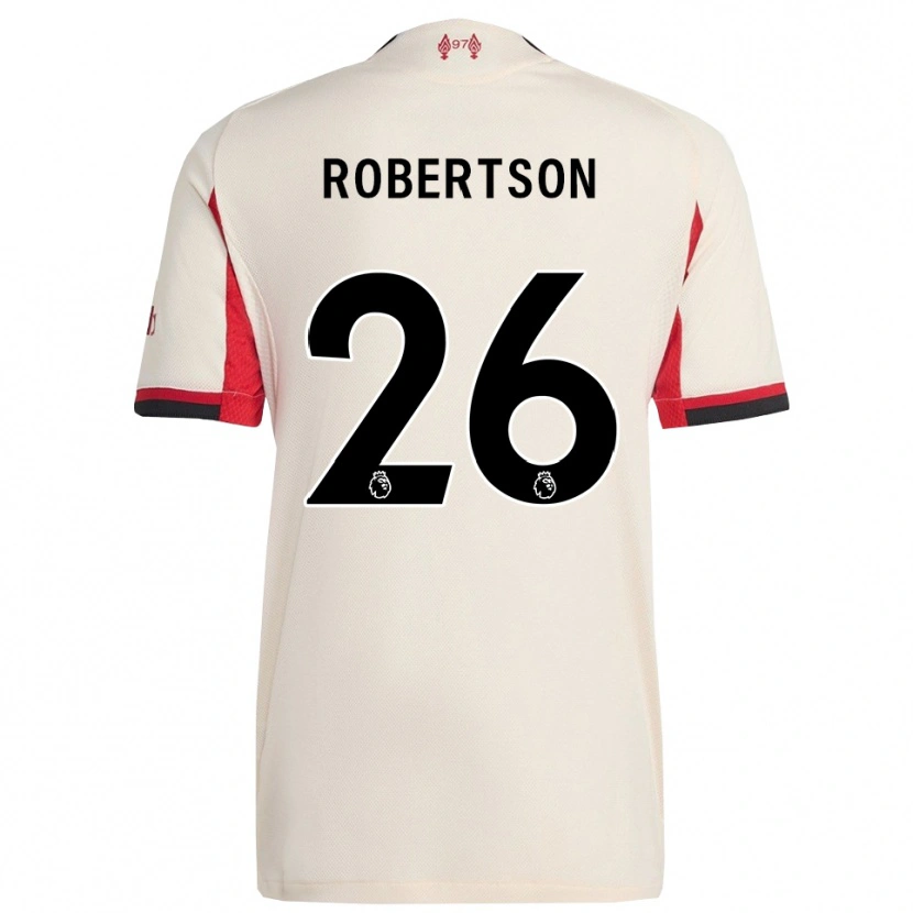 Danxen Herren Andrew Robertson #26 Weiß Schwarz Auswärtstrikot Trikot 2025/26 T-Shirt