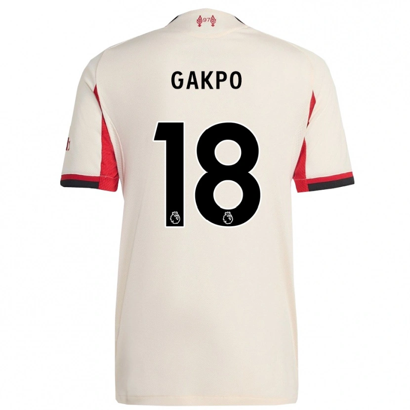 Danxen Herren Cody Gakpo #18 Weiß Schwarz Auswärtstrikot Trikot 2025/26 T-Shirt
