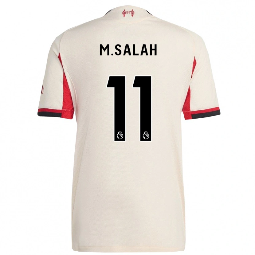 Danxen Herren Mohamed Salah #11 Weiß Schwarz Auswärtstrikot Trikot 2025/26 T-Shirt