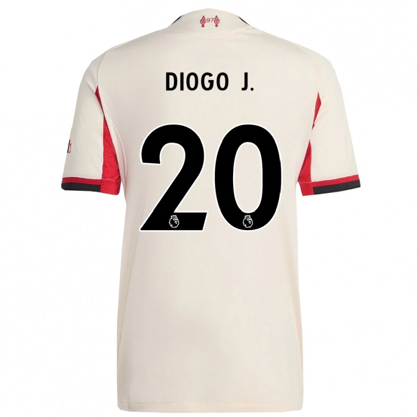 Danxen Herren Diogo Jota #20 Weiß Schwarz Auswärtstrikot Trikot 2025/26 T-Shirt