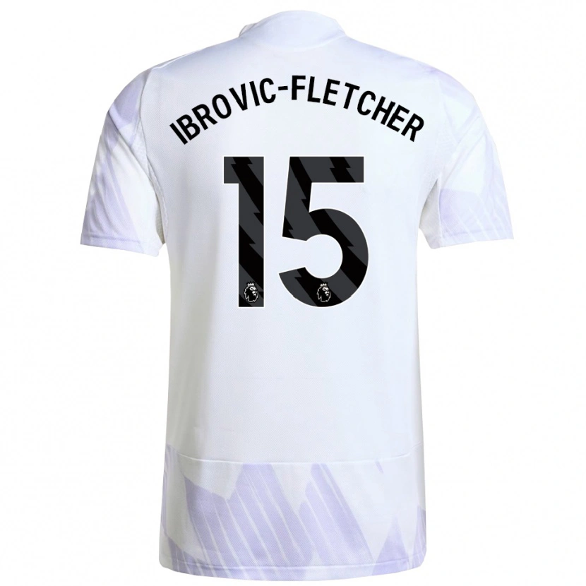 Danxen Herren Edward Ibrovic-Fletcher #15 Weiß Lila Lila Auswärtstrikot Trikot 2025/26 T-Shirt