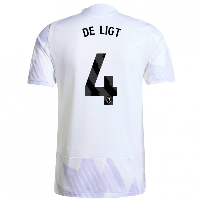 Danxen Herren Matthijs De Ligt #4 Weiß Lila Lila Auswärtstrikot Trikot 2025/26 T-Shirt