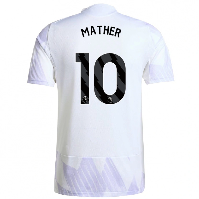 Danxen Herren Sam Mather #10 Weiß Lila Lila Auswärtstrikot Trikot 2025/26 T-Shirt