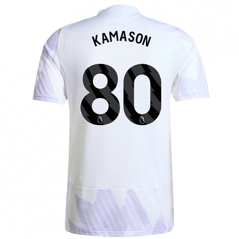 Danxen Herren Jaydan Kamason #80 Weiß Lila Lila Auswärtstrikot Trikot 2025/26 T-Shirt