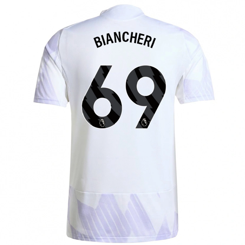 Danxen Herren Gabriele Biancheri #69 Weiß Lila Lila Auswärtstrikot Trikot 2025/26 T-Shirt