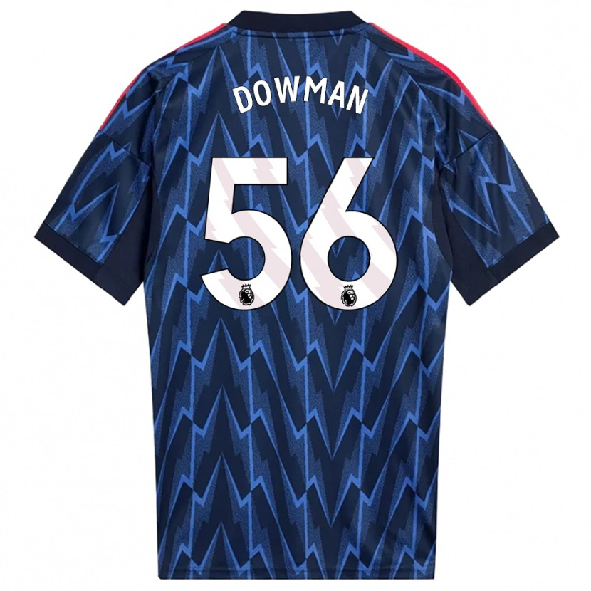 Danxen Herren Max Dowman #56 Marine Rot Auswärtstrikot Trikot 2025/26 T-Shirt