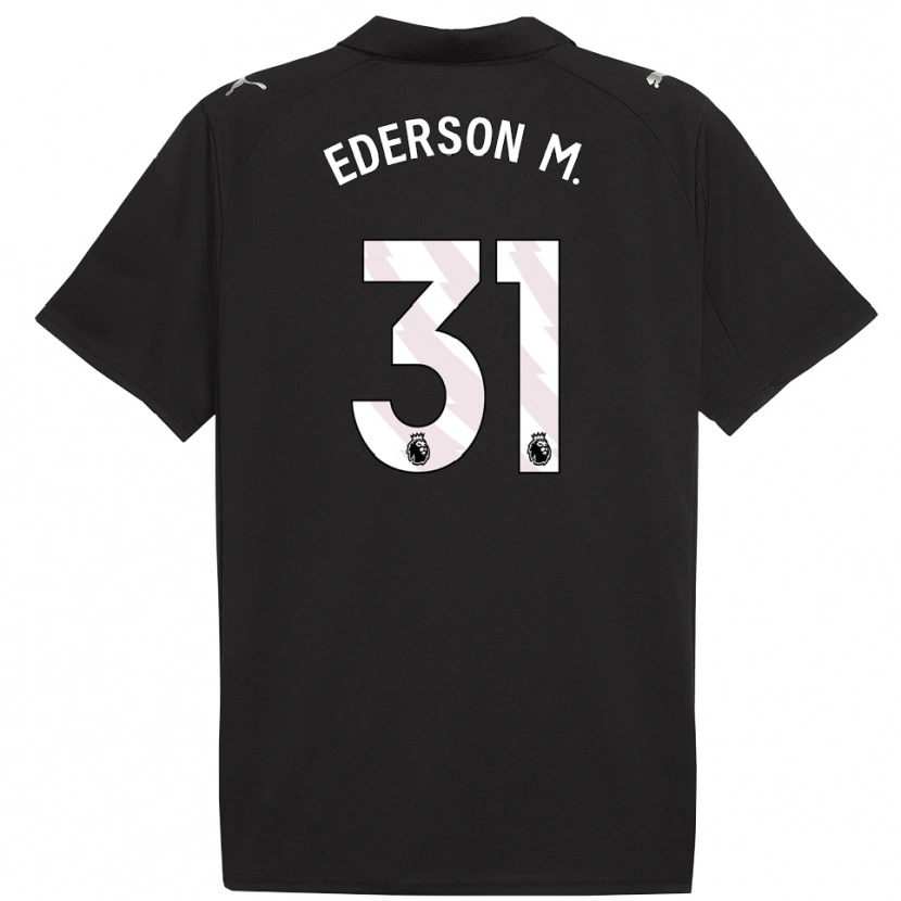 Danxen Herren Ederson #31 Schwarz Weiß Auswärtstrikot Trikot 2025/26 T-Shirt