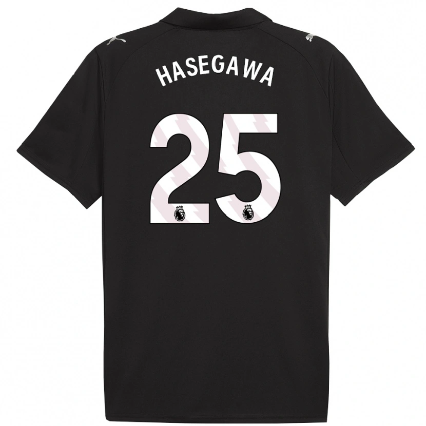 Danxen Herren Yui Hasegawa #25 Schwarz Weiß Auswärtstrikot Trikot 2025/26 T-Shirt