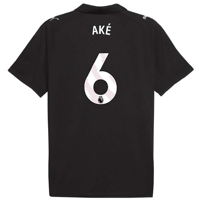 Danxen Herren Nathan Aké #6 Schwarz Weiß Auswärtstrikot Trikot 2025/26 T-Shirt